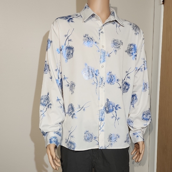 Floral Button-Up Shirt - Picture 1 of 6